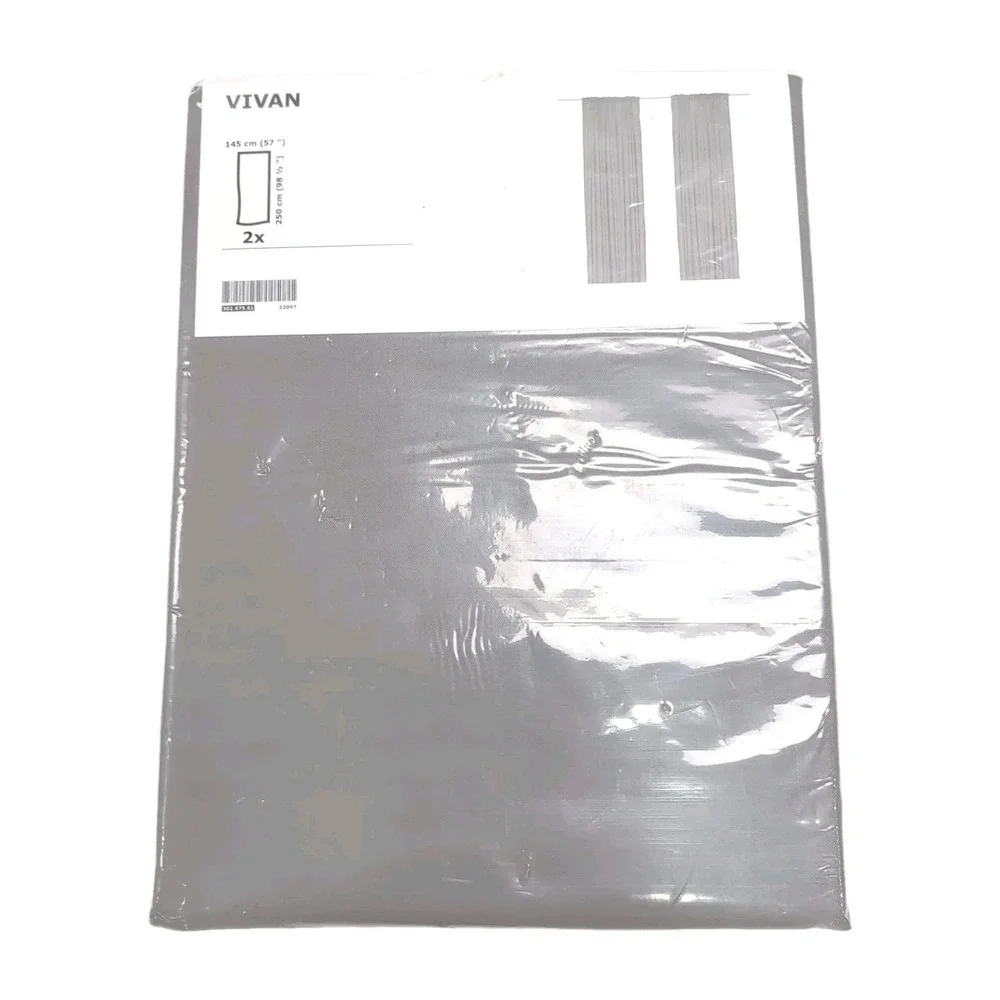 IKEA VIVAN Curtains Drapes 1 Pair Gray 2 Panels‎ 57